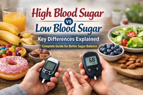 High Blood Sugar vs Low Blood Sugar: Key Differences Explained (Complete Guide for Better Sugar Balance)