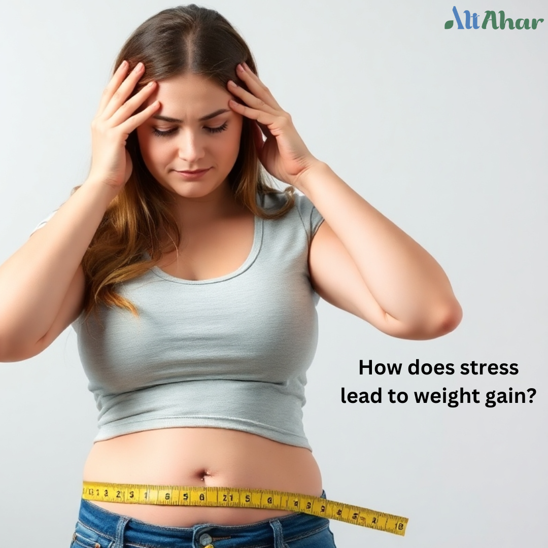 How does stress lead to weight gain?