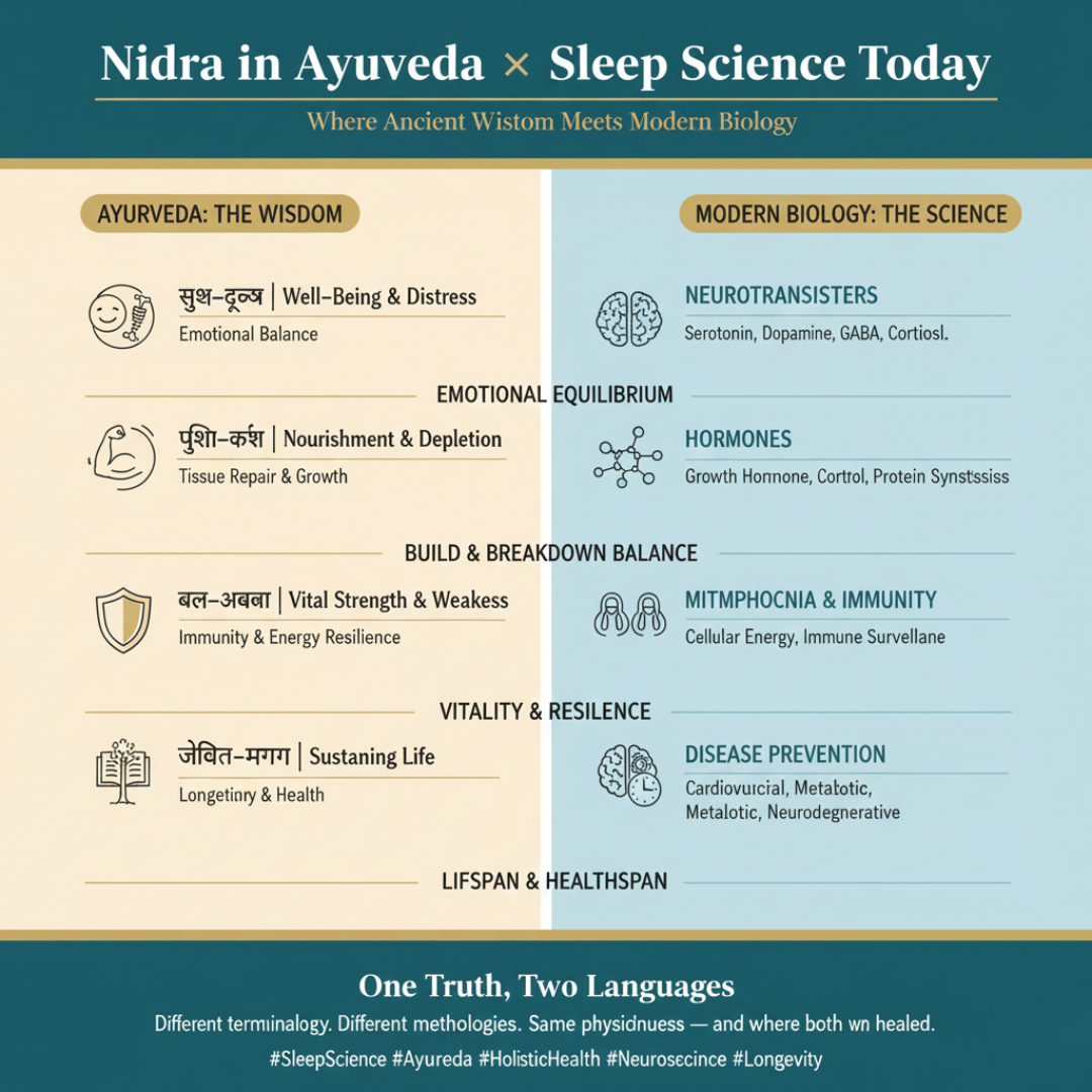 Nidra in Ayurveda × Sleep Science Today