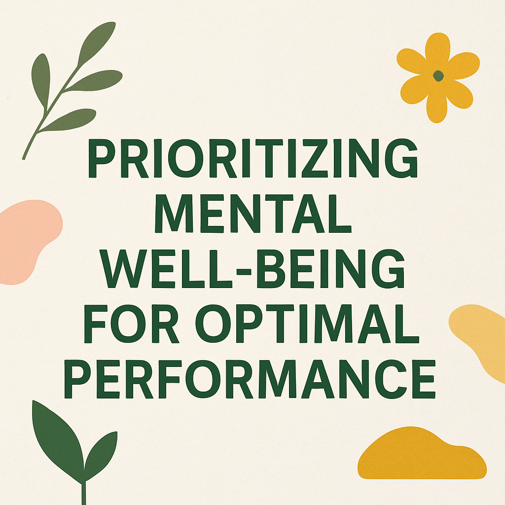 🌿 Prioritizing Mental Well-Being for Optimal Performance