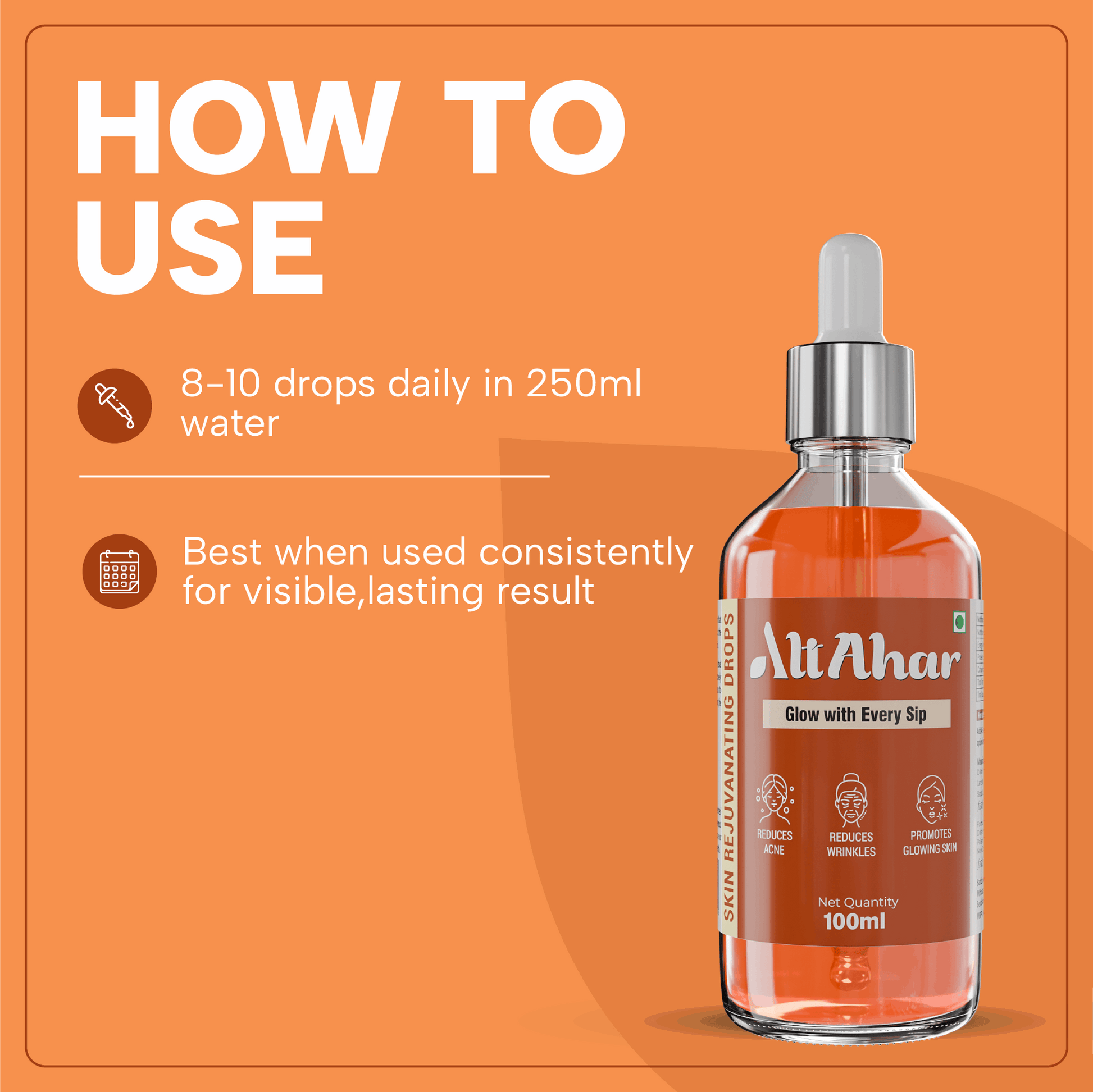 Skin Rejuvenating Drop For ACNE | PIMPLES| WRINKLES| FINE LINES | DULLNESS | SKIN HYDRATION | NATURAL | CHEMICAL FREE