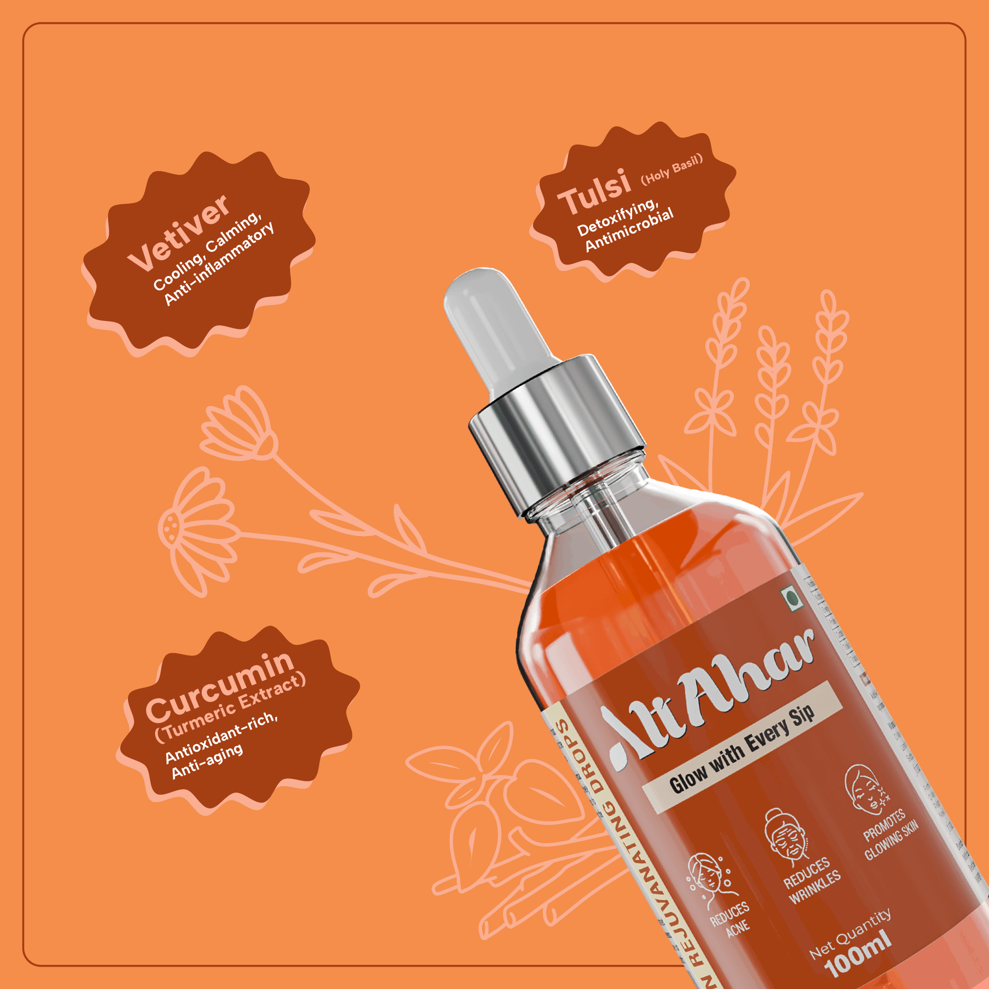 Skin Rejuvenating Drop For ACNE | PIMPLES| WRINKLES| FINE LINES | DULLNESS | SKIN HYDRATION | NATURAL | CHEMICAL FREE