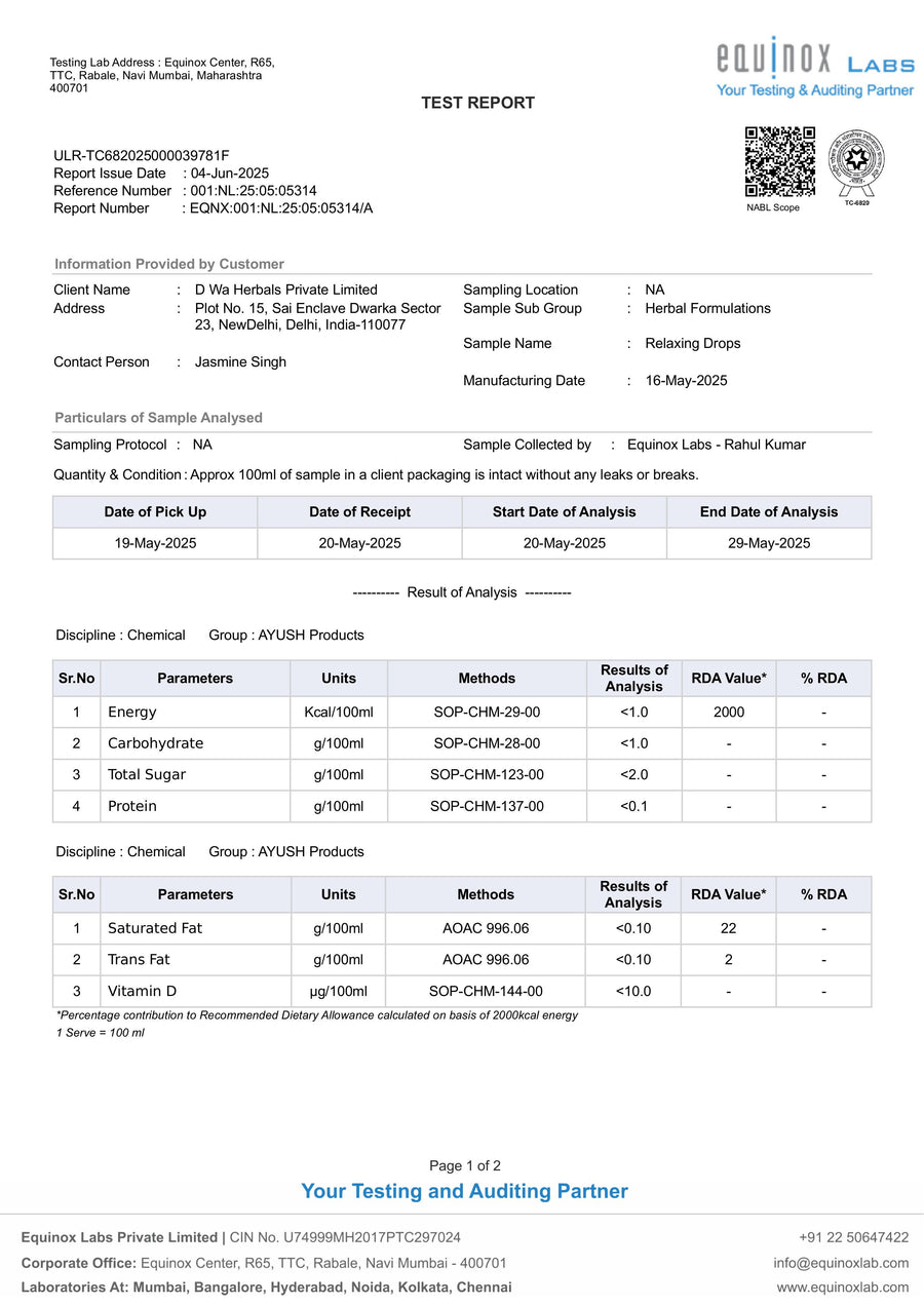 Relaxing Drops -Gentle Daily Stress Support