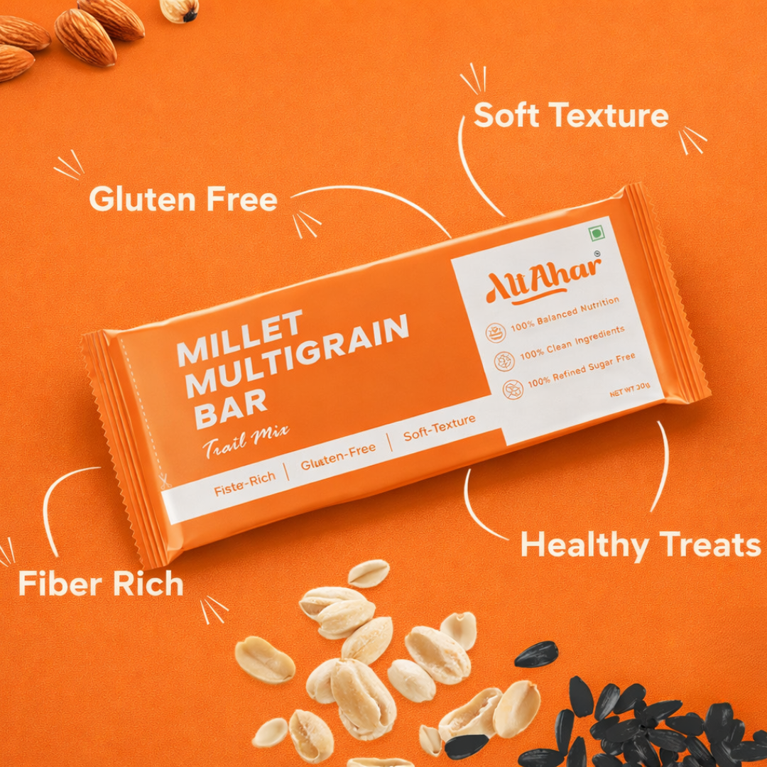 Millet Multigrain Bars - Trail Mix with Seeds & Nuts (Pack of 6)